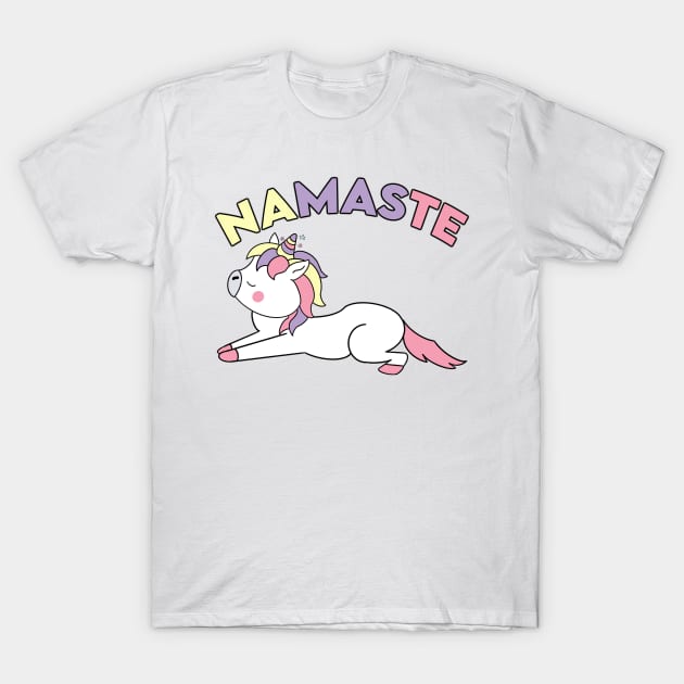 Exhale Namaste Funny Yoga Unicorn Lovers Gift T-Shirt by dwayne2000